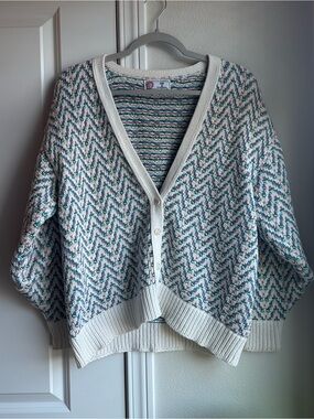 Vintage 1990s Isle of Cotton Cardigan Sweater